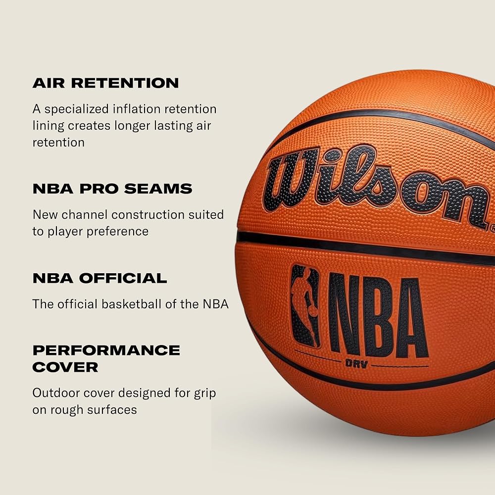 Wilson NBA DRV Outdoor Basketball Size 5 22cm Diameter Brown