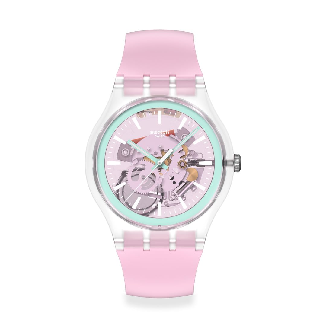 Swatch NEW GENT BIOSOURCED PERFECTLY PINK PAY Pink Wristwatch, SO29K121-6000, Unisex, розовый