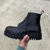 Herren Neue Herbst- und Winter Samt Dicksohlige Erhöhende Nischenmode Stiefel Lokomotiv-Tooling-Schuhe