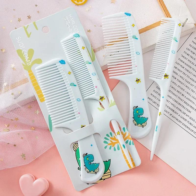 

2pcs /set Anti-static Pointed Tail Hair Comb Hair Brush Girls Cute Cartoon Animal Hairbrush Comb Kids Hairdressing Supplies Comb