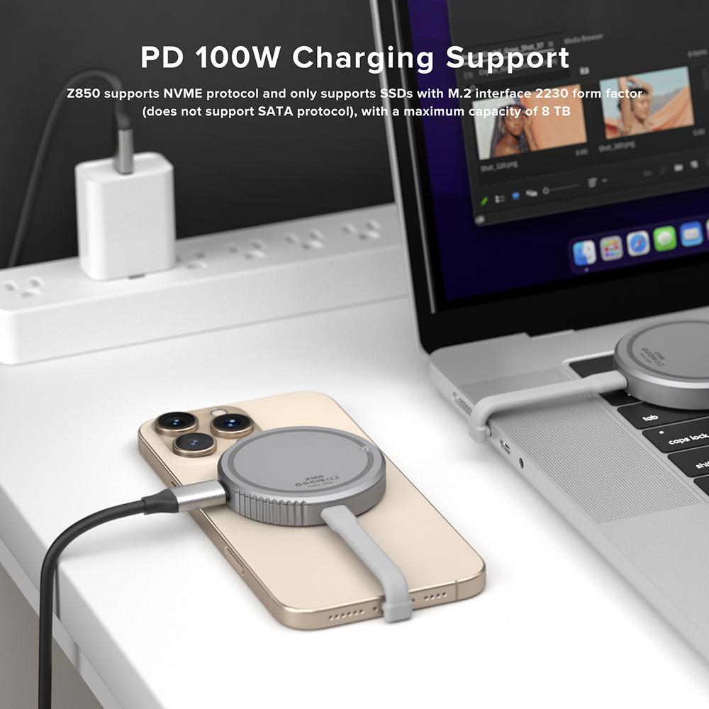 ZIKE Z557C 3-in-1 Qi2 Magnetic Wireless Charging Stand