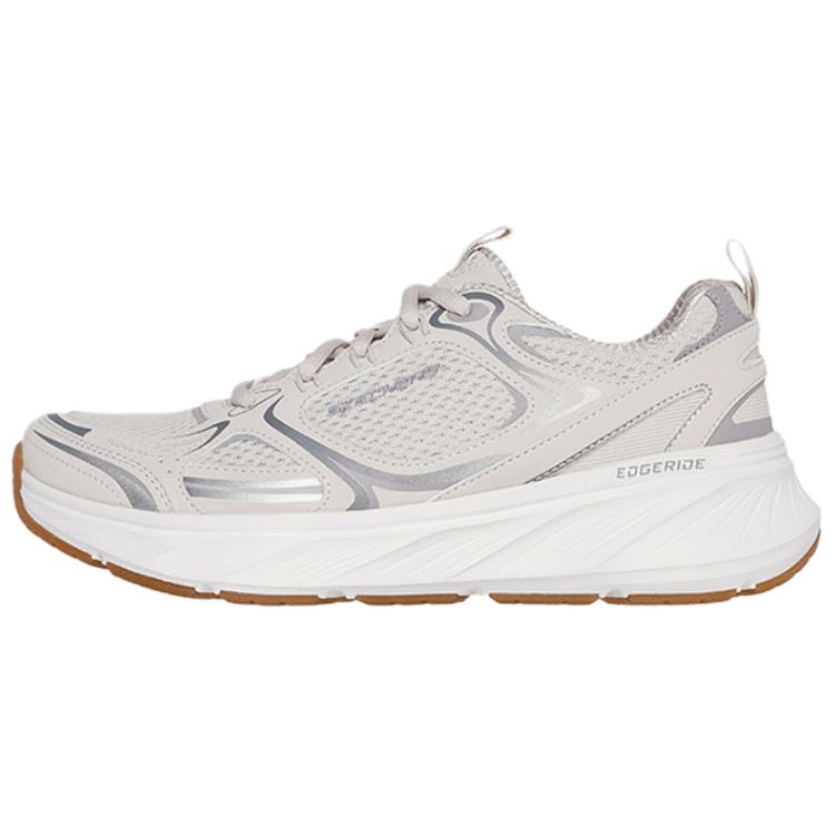 Skechers Edgeride Simple Comfortable Fashion Durable Breathable Low-Top Casual Shoes Women sneaker Light-Gray 150475-NAT 38.5