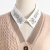 1 piece of luxurious fake collar with beaded and rhinestone embellishments. It is a detachable, shiny fake collar designed with