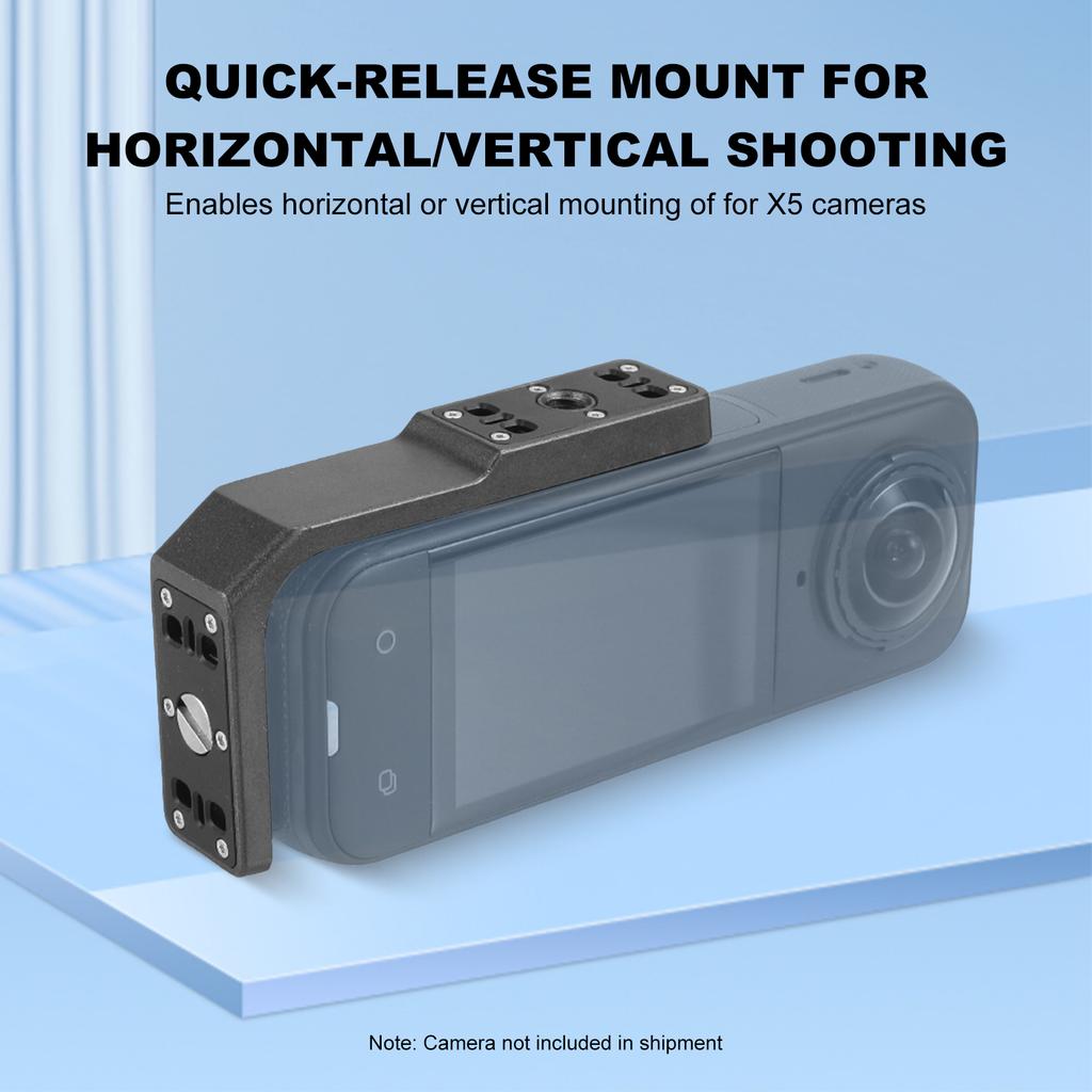 1/2/3Pcs For Insta360 X5 Action Camera Bracket Anti-Fall L-Shaped Magnetic Adapter Aluminum Alloy Mount Camera Protective Rack