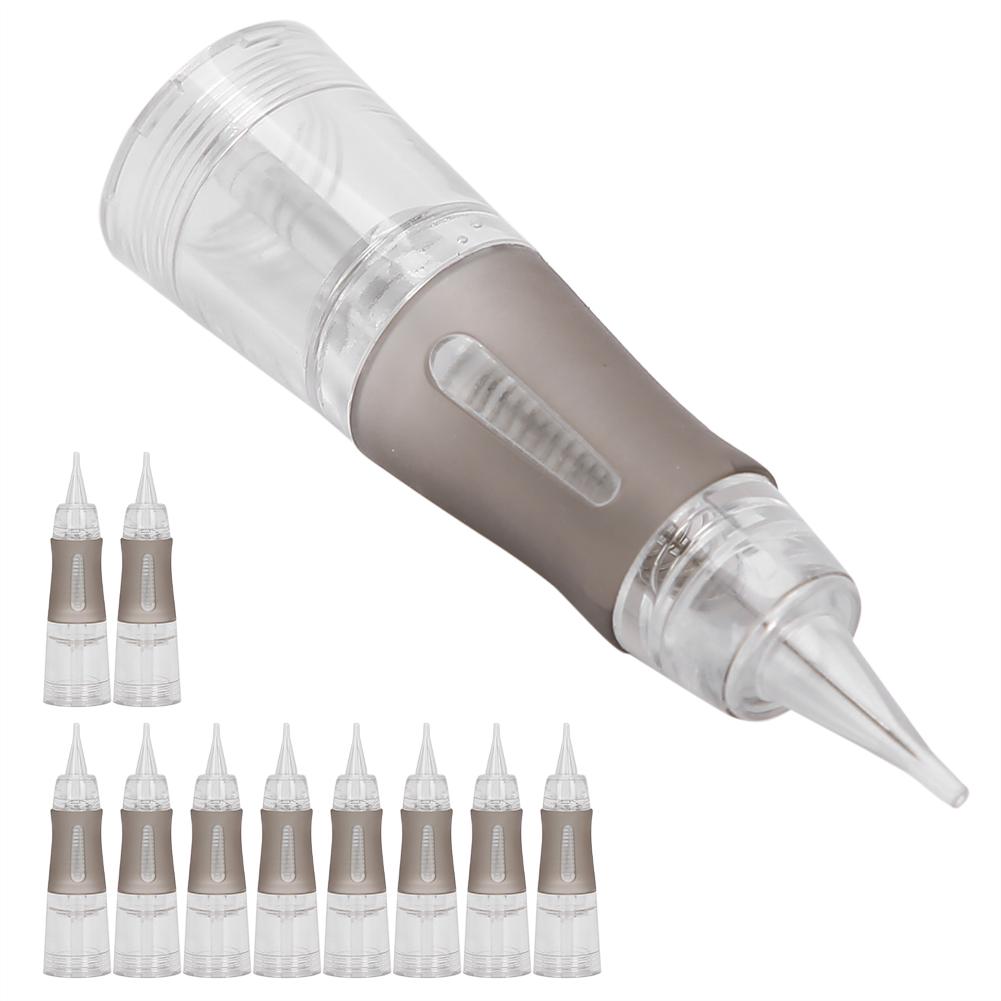 10pcs Disposable Eyebrow Tattoo Needles Transparent Microblading SemiPermanent Makeup Cartridge Needles
