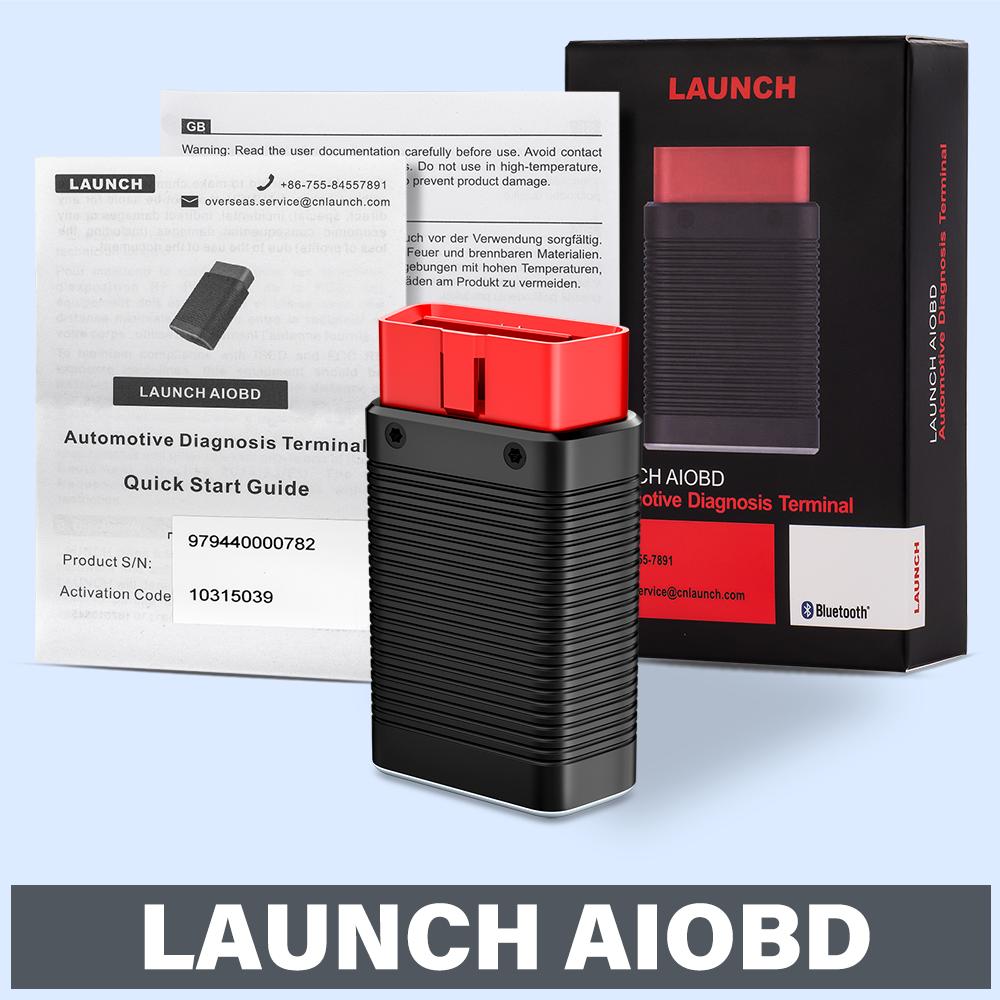 LAUNCH AIOBD Bluetooth OBD2 skaitytuvas, visų sistemų diagnostika, dirbtinis intelektas paprastai paaiškina gedimus, veikia su IOS ir Android