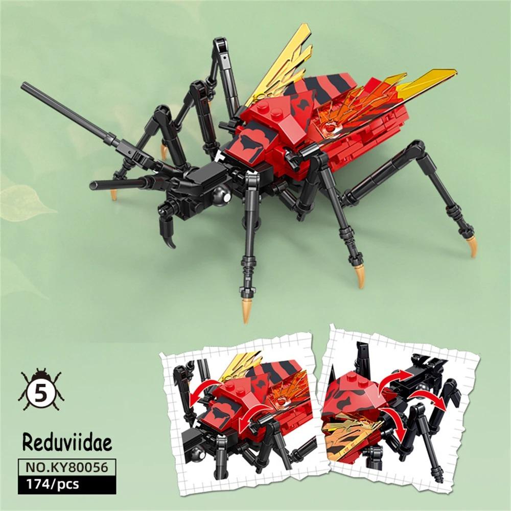 Libellen-Insekten Mini-Baustein-Set - STEM Pädagogisches Meereslebewesen-Spielzeug für Kinder Fördert Kreativität & Meeresleben-Lernen