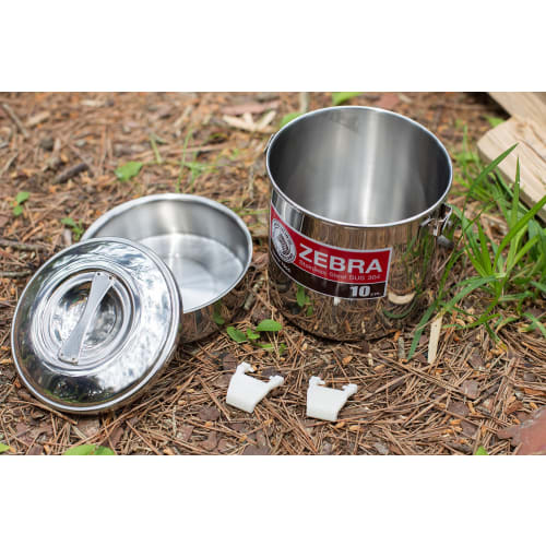 ZEBRA Stainless Steel Loop Handle Billy Can Pot, 10cm, 1516100