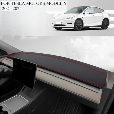 FOR TESLA MOTORS MODEL Y -2025 Car Dash Mat Dashmat Dashboard Mat Cover Sun Shade Dash Board Cover Carpet Accessories