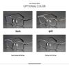 Yuanzaki Anti-Gang Pure Titanium Retro Square Eyeglasses - Handmade Prescription Frames
