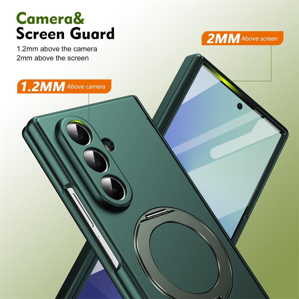 Funda Protectora Magnética Giratoria con Bisagra para Samsung Galaxy Z Fold 7 6 5 Para Magsafe Fold7 Fold6 Cubierta Protectora de Pantalla