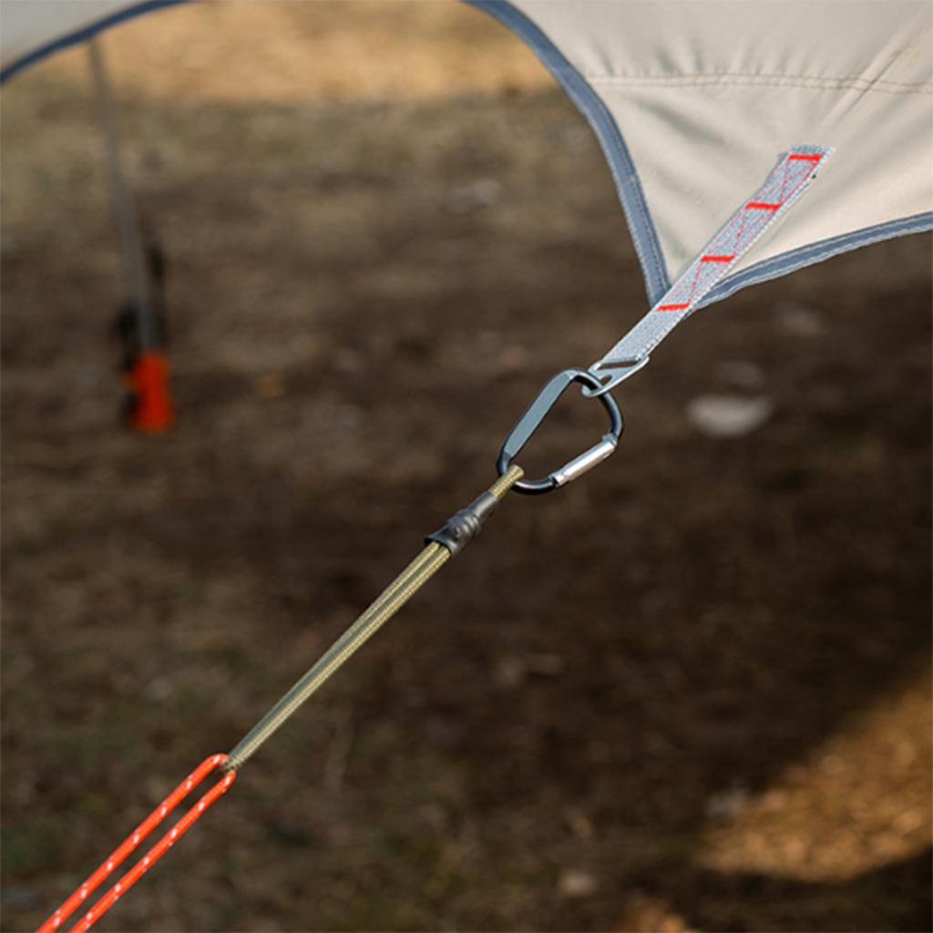 5pcs Tent Fixing Bungee Cord Versatile Elastics Rope Strong Load Bearing Hook with Quickly Attach Carabiner Clip