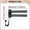 Electric Heated Towel Rack Smart Temperature Control Warming for Shower Black