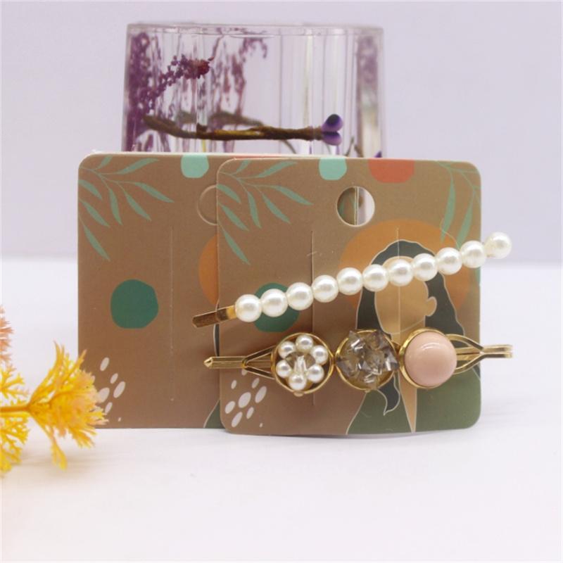 

50 шт. 6x6 см многоцветная бумажная упаковочная карточка для заколок для волос небольшой упаковочный материал для ювелирных изделий 50card50bag фиолетовый