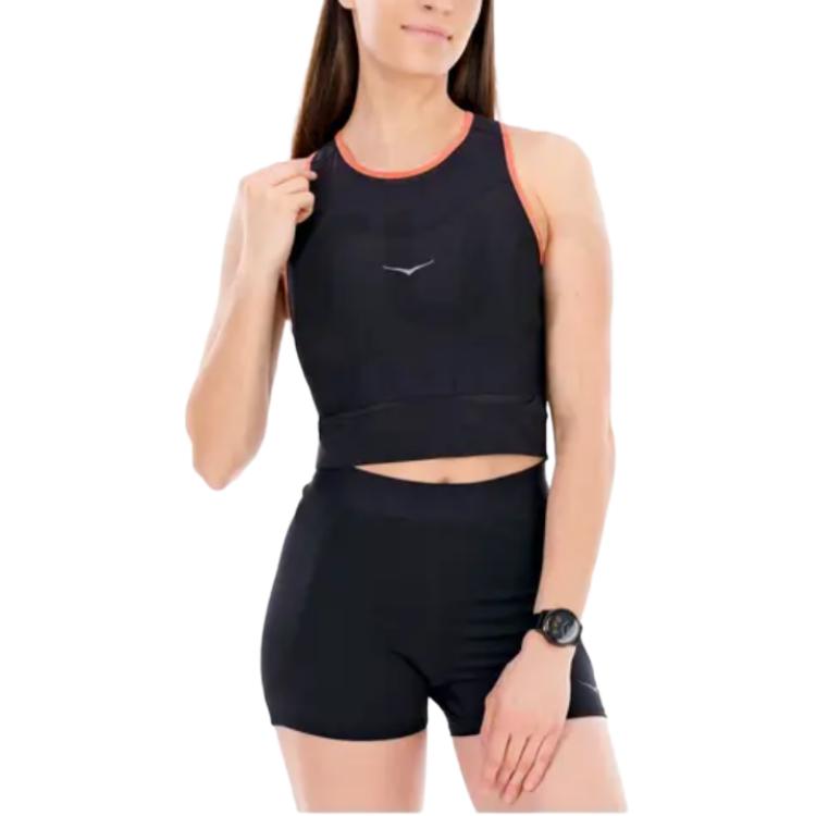 

Hoka One One Logo Round Neck Slim Fit Sleeveless Sports Bra Women Underwear Black 1166630-BLK L
