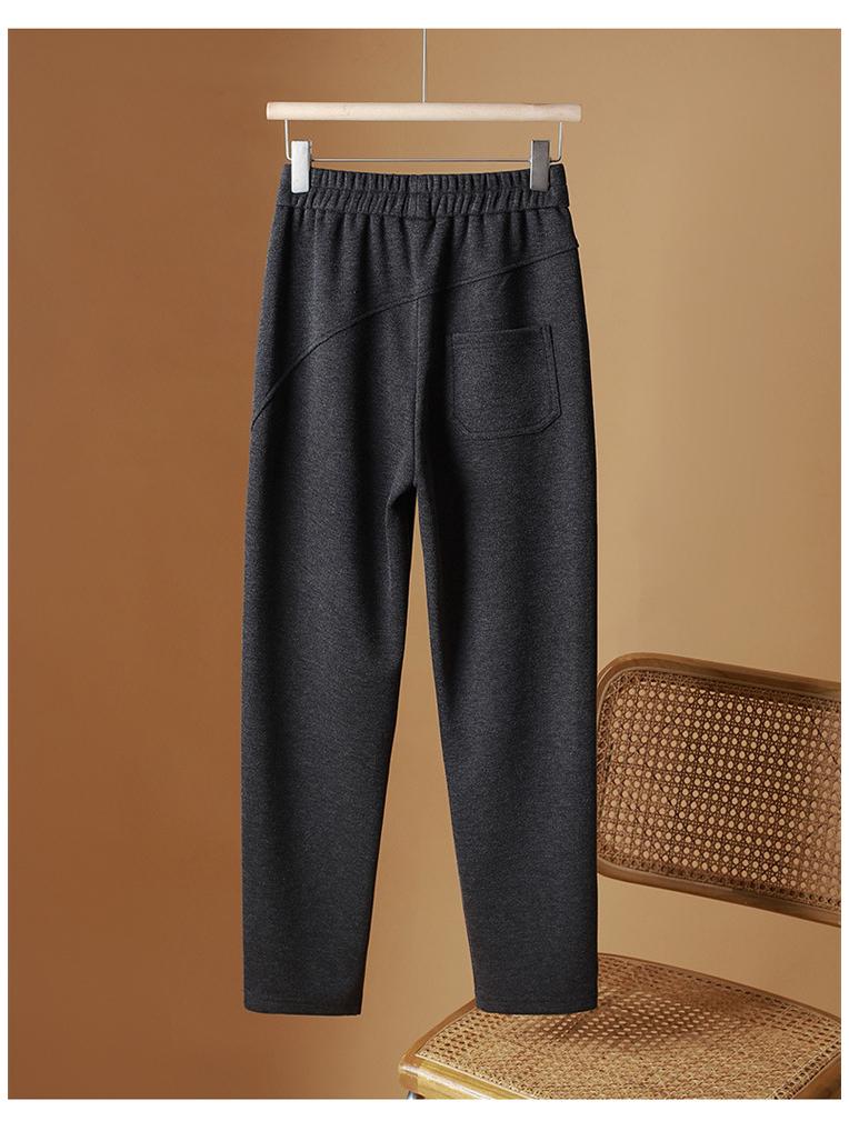 Women's Plus Size Wool-Blend Lined Harem Pants for Autumn/Winter