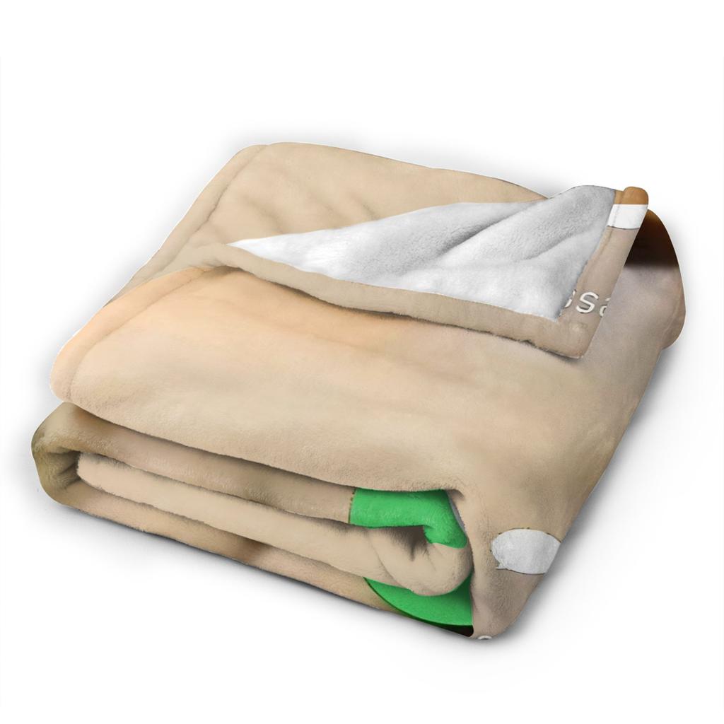 Warm Blanket Travel Hello Meowl Cat Funny Animal  Bedding Throws  Flannel Bedspread For Living Room Funny Sofa Bed Cover