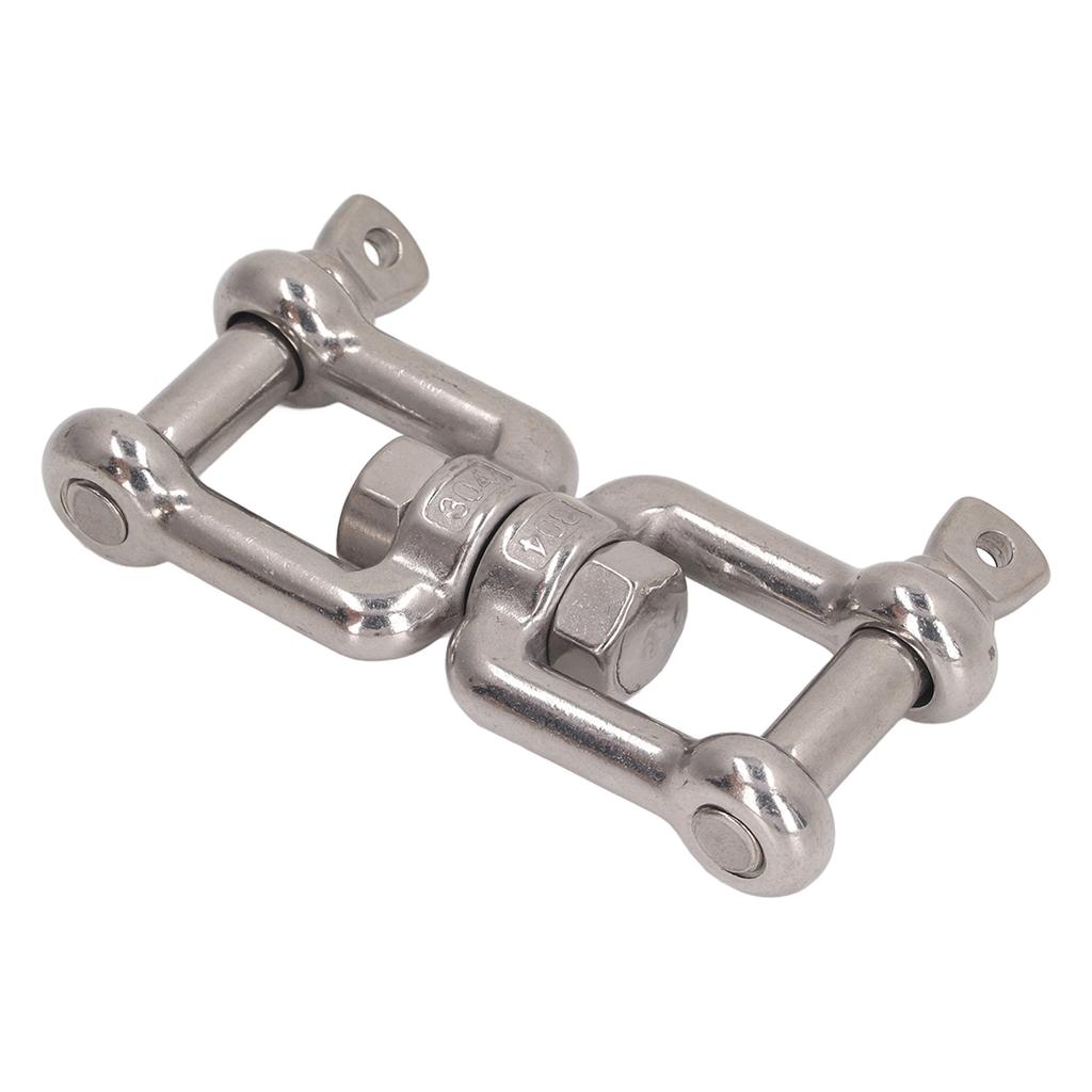 304 Stainless Steel Double Jaw Shackle Rustproof Universal Jaw Anchor Connector for Hardware Lifting Connection 12mm