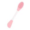 Double Ended Facial Mask Brush Soft Head Massaging Silicone Knife Shaped Facial Mask Brush Light Pink