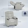 Electric Massage Recliner Armchair with Vibration, Heat, Whisper-Quiet Motor, Memory Function, Fleece Power Reclining Chair with Spring Pack