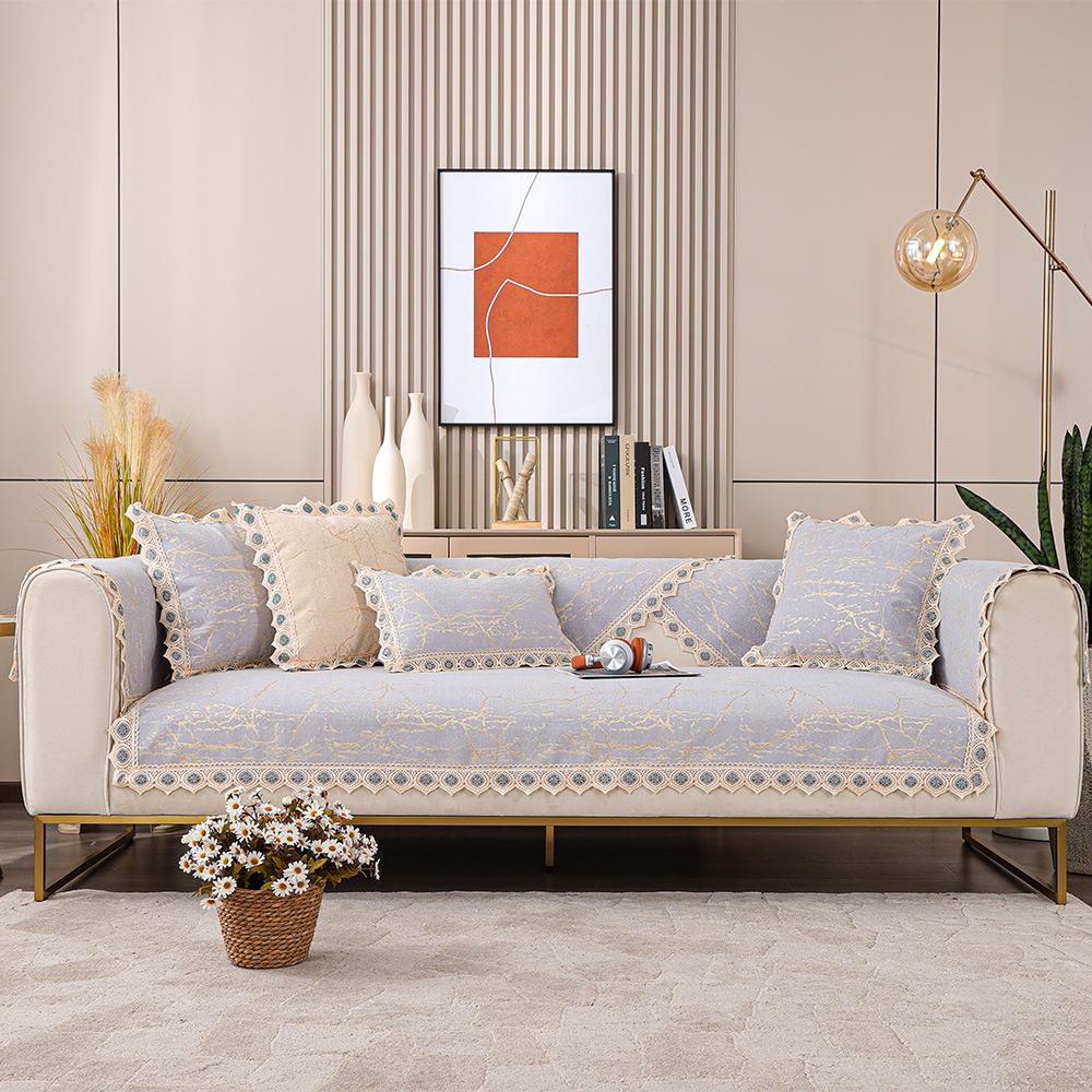 Подушка для дивана из кружева с ажурным узором из синели — фото 7