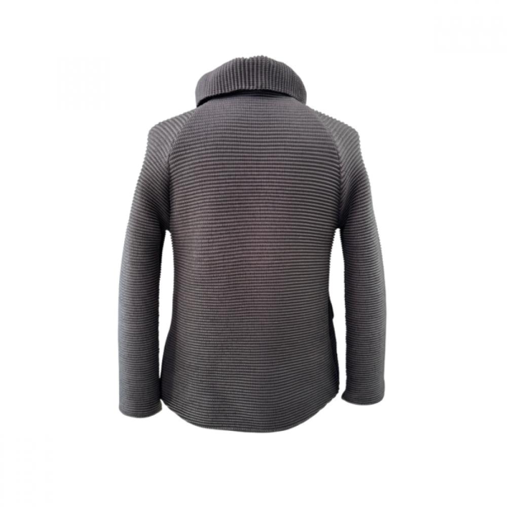 La Vita Junko Small Roll colLar Layered Pleated Jacket Ltsjk009