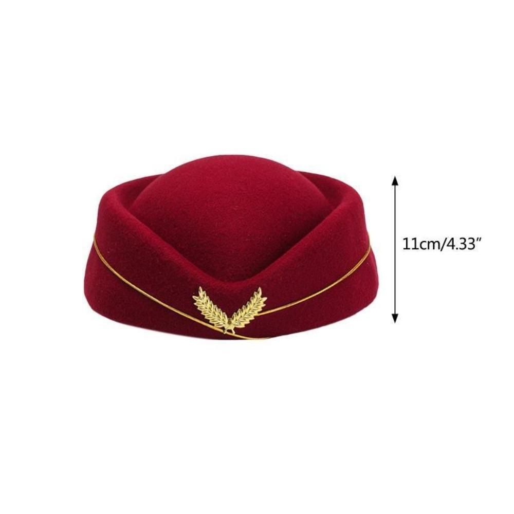 High-quality Work Cap Women Lady Stewardess Hat Beret Hat Air Hostesses Hat Party Hats
