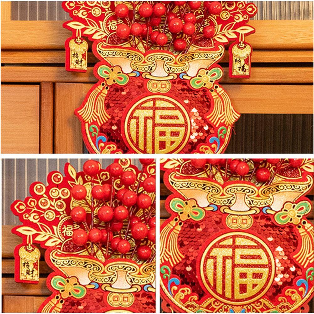 With Tassel Chinese New Year Decoration Chinese Style Lucky Charm Spring Festival Ornament Wall Hanging Ornament Housewarming