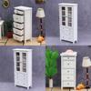 Modern Minimalist White Dollhouse Miniature Furniture Model Storage Cabinet