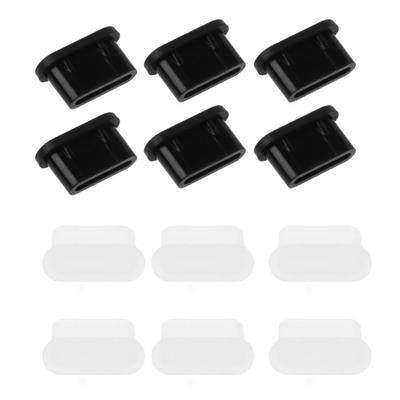 Paquete de 12 Tapones Antipolvo Tipo C Protector de Puerto de Carga de Teléfono Cubierta de Silicona Tapones Universales Anti Polvo USB C para Teléfono Tablet