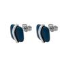 Skagen Women's SOFIE SEA GLASS Blue Organic Shape Stud Earrings SKJ1810040
