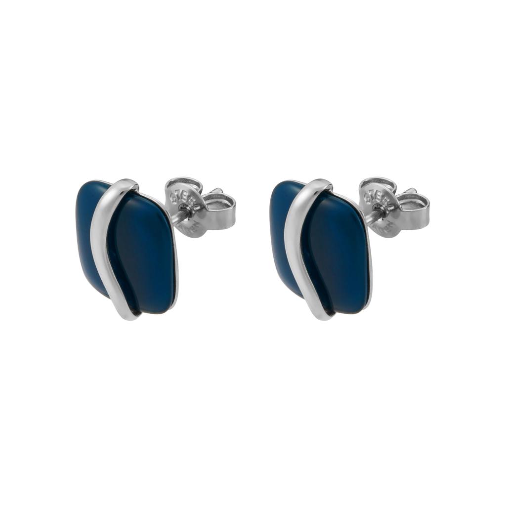 Skagen Women's SOFIE SEA GLASS Blue Organic Shape Stud Earrings SKJ1810040