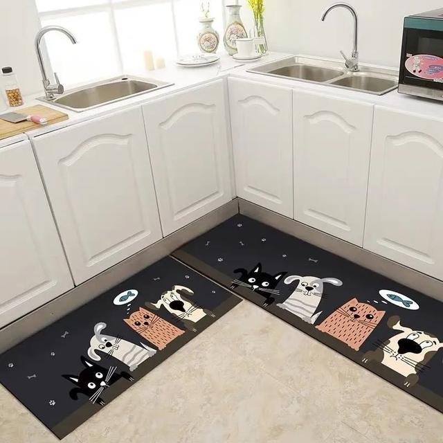 Kitchen Floor Mat Home Decor Corridor Carpet Bedroom Living Room Bedside Long Rug Bathroom Anti -Slip Washable Entrance Doormat 