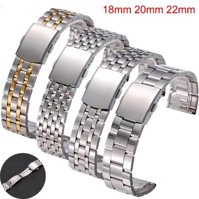 Pulseira de Aço Inoxidável 18mm 22mm 20mm para Samsung Galaxy Watch 3 45mm 46mm Active 2 S3 Pulseira para Huawei GT2/3 Amazfit Bip Pulseira