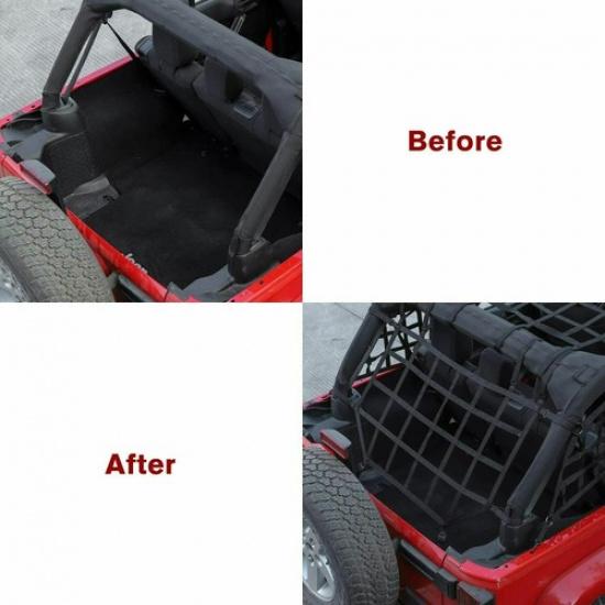 Síťka do kufru Heavy Duty Zadní síťka Pro Jeep Wrangler JK 4 Dveře Příslušenství