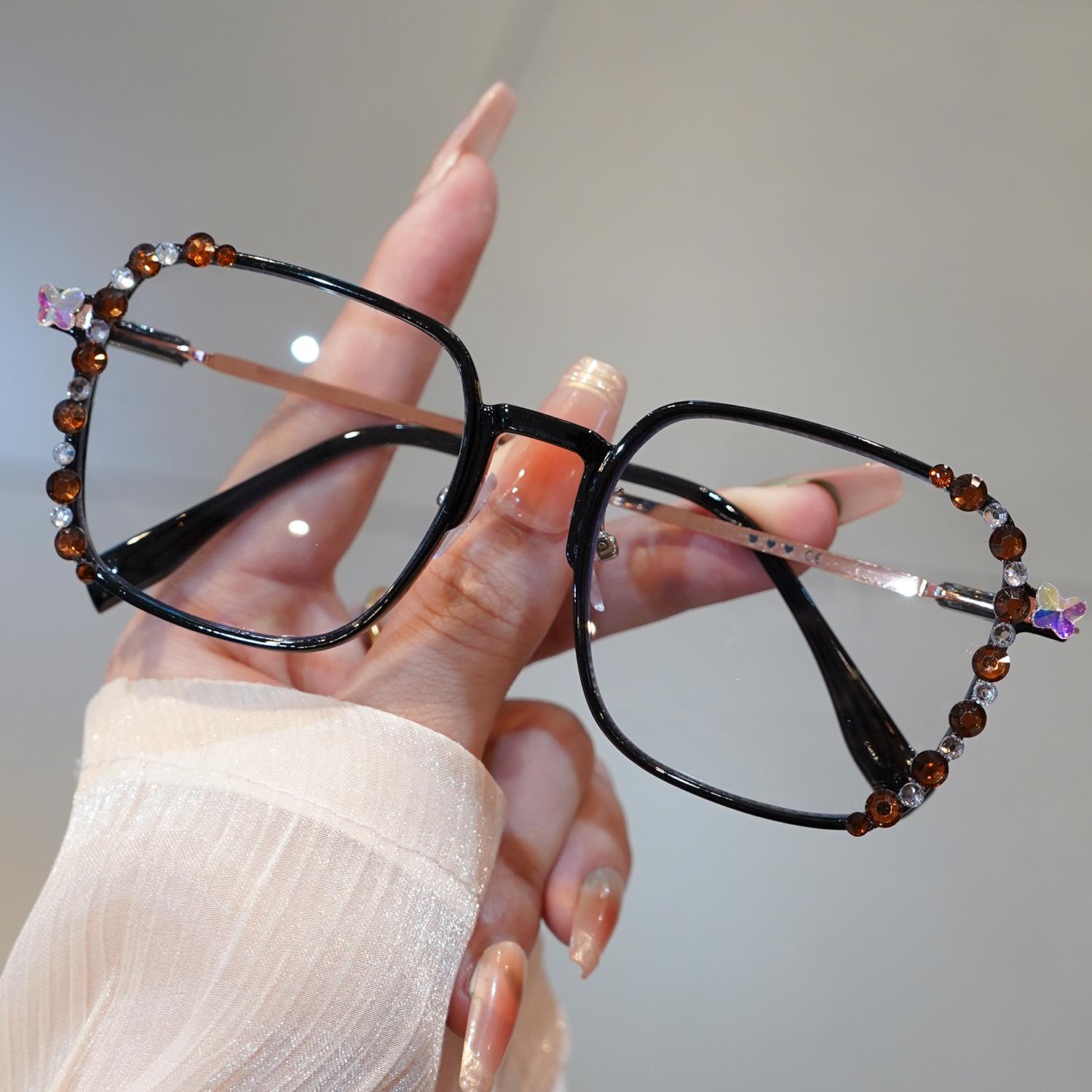 

Fashionable Photochromic Reading Glasses, Frame with Sparkling Design, Women Men Reading Glasses 100