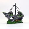 Aquarium Fish Tank Decorations Landscape Pirate Ship Wreck Ship Decor Resin Boat Ornament Aquarium Accessories Decoration