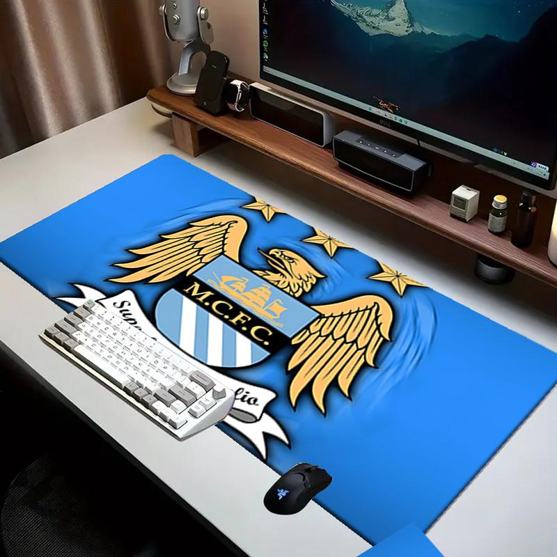 Manchester City Crest Mouse Pad Office Desk Mat, Gaming Mouse Pad Mousepad, Keyboard pad,Heavy-Duty Non-Slip Rubber Backing, Gift