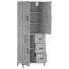 Highboard Concrete Grey 69.5 x 34 x 180 cm Particleboard