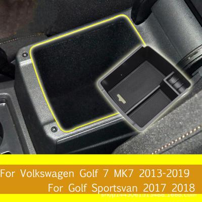 For Volkswagen Golf 7 Central Armrest Storage Box Container Holder Tray Golf MK7 VII 5G GT I R 2013 - Sportsvan 2017 2018