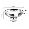 Wide Mouth Canning Funnel with Handle for Mason Jars, Stainless Steel Kitchen Funnel Strainer for Regular and Wide Mouth Jars