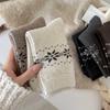 Snowflake Socks Stacking Socks Season Warm Wool Socks Piled Thickened Confinement Socks Soft Waxy Comfortable Medium Tube Socks