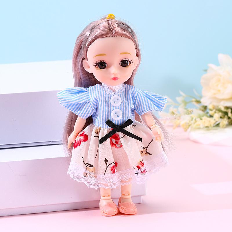 Color Light Doll Xiao Mengmeng Princess Suit Girl Dress-up 13-joint 6-inch Doll Play House Toy