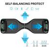 Hoverboard, monopattino elettrico autobilanciato da 6,5 pollici con Bluetooth, ruote e luci LED per bambini e adulti