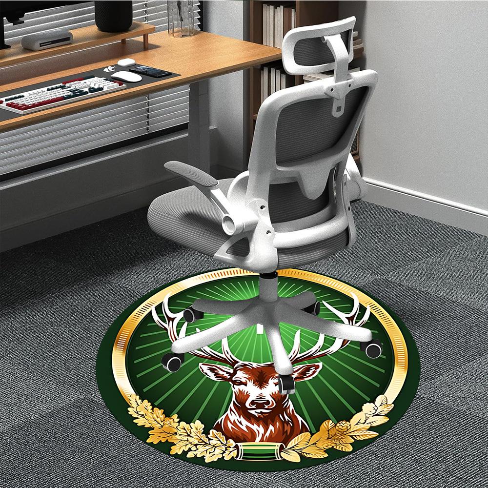 

1PC Jaegermeister Office Round Rug, Non-slip, Soft and Durable Office Rug for Interior Decoration, Perfect for Office yy250915018 80cm by 80cm