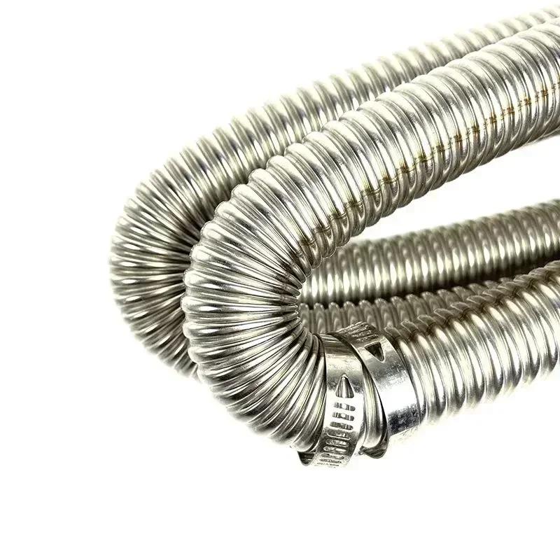 60-300cm Air Diesel Parking Heater Stainless Steel Exhaust Pipe Tube Vent Hose Elbow Connector Joiner W /Clamp For Car Truck Van
