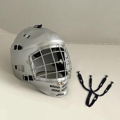 Mentonnière pour casque de hockey avec boucle en métal pour une résistance accrue et un ajustement confortable Kit de réparation de casque réglable et polyvalent pour casque de hockey sur glace