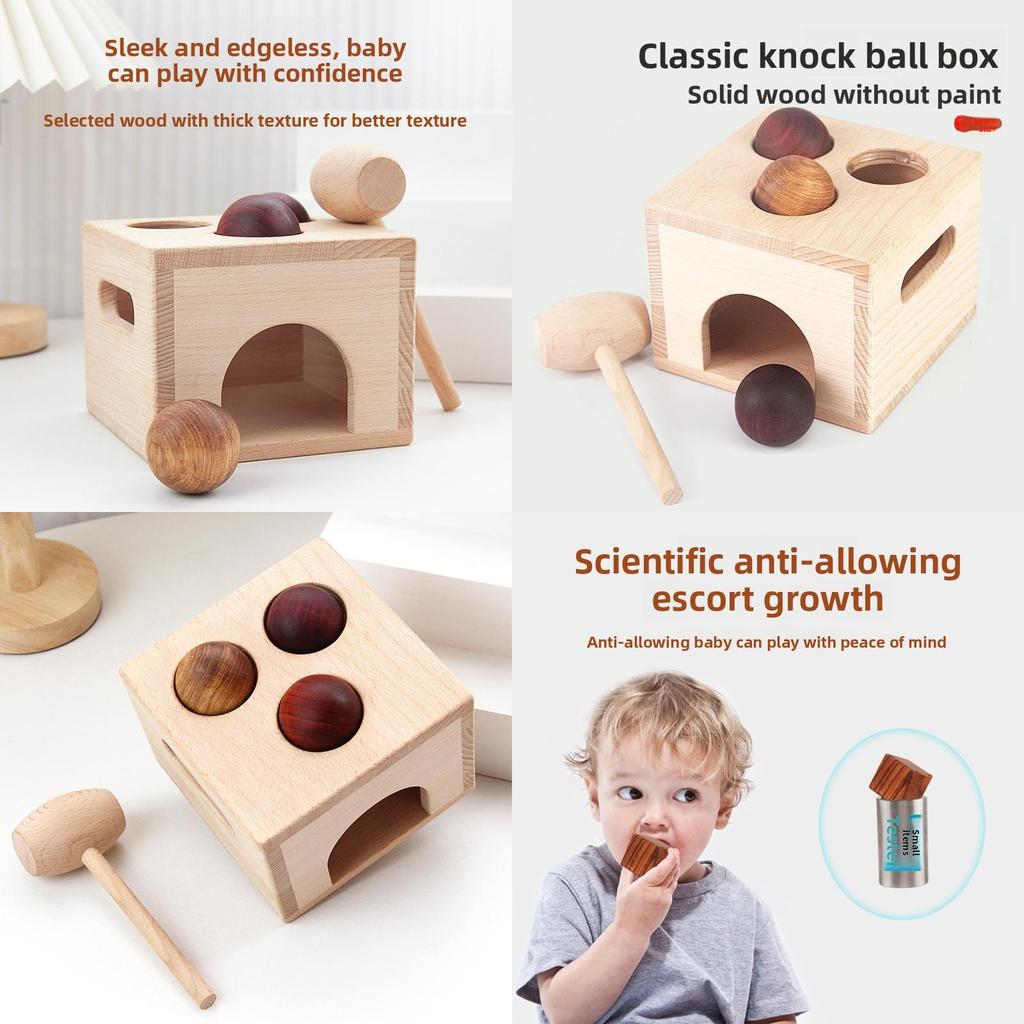 Wooden Early Education Toy With Mallet For Toddler Learning And Development