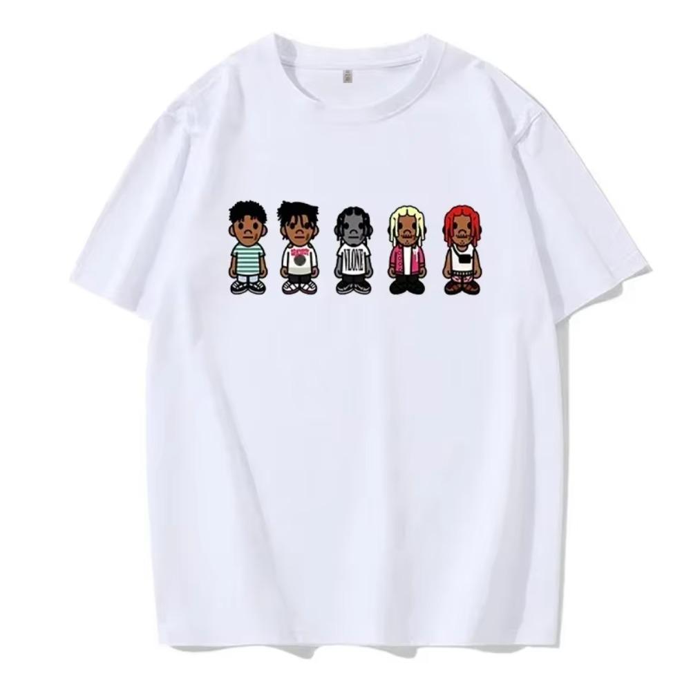 

Летняя мужская и женская футболка с коротким рукавом, повседневная, модная, удобная, нейтрального стиля, дышащая, с круглым вырезом и коротким рукавом XXXXXL белый