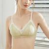 French Lace Triangle Cup Teenage Girls Without Marks Small Breast Underwear Female Thin Section Without Steel Ring French Lace Sexy Bra